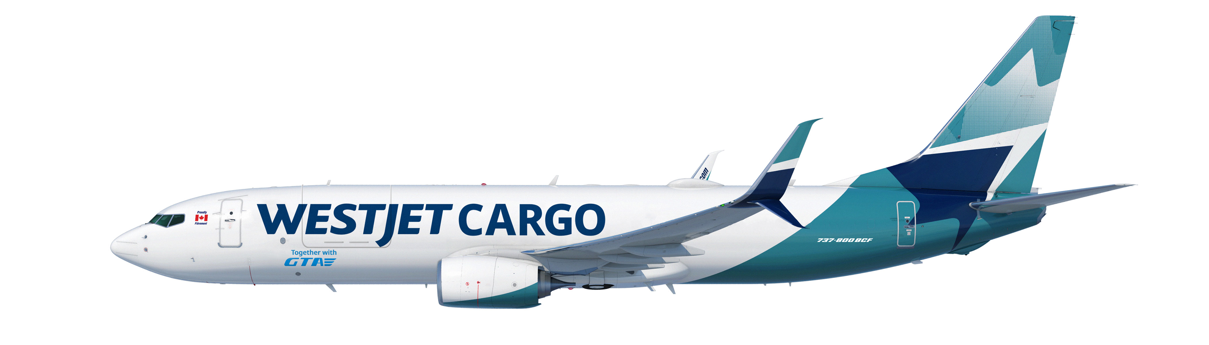 WestJet Cargo 737-800 BCF freighter plane