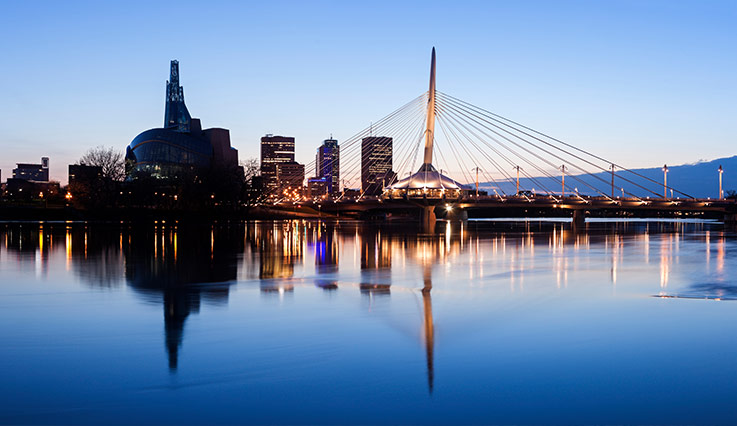 Manitoba bridge over water
